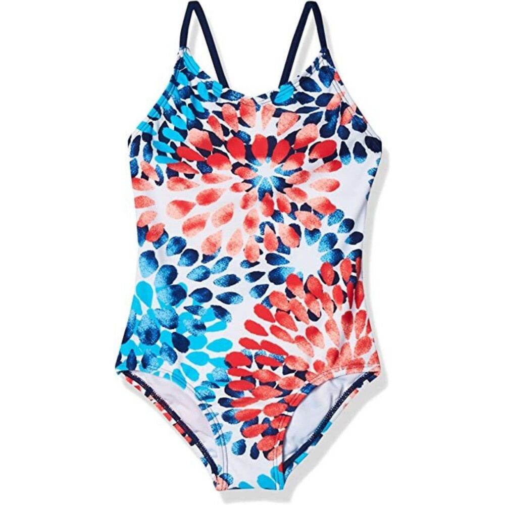 Kanu Surf Girls' Daisy Beach Sport 1-Piece Swimsuit, 14